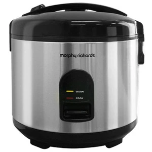 Morphy Richards Stainless Steel Rice Cooker 10-Cup - Silver/Black - Picture 1 of 4