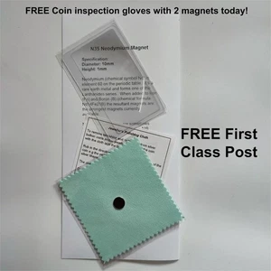 Silver Eagle Test Magnet  Neodymium For Testing Coins + Coin Polishing Cloth - Picture 1 of 1