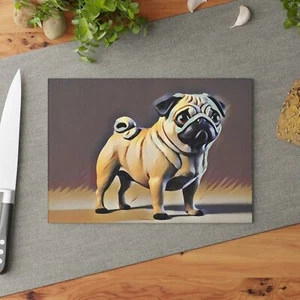 MOPS DOGS Glas Schneidebrett - Bild 1 von 6