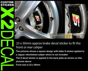 Brake Caliper Decal sticker like Square Design lime green letter S XKR-S - Picture 1 of 1