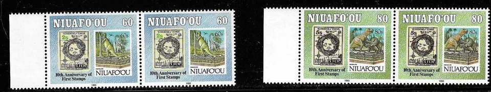 Estampillas de Tonga Niuafo'ou SC # 156-157 primeras de Niuafo'ou 10 aniversario. MNH... Foto 1 de 1