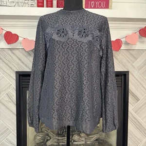 Bluse Loft dunkelblau Spitze Medium - Bild 1 von 3
