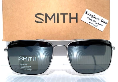 Smith Optics OUTCOME Matte Silver Carbonic POLARIZED Platinum Mirror Sunglass - Image 1 of 4