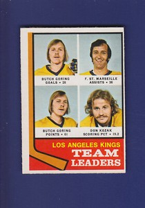 Goring / St. Marseille / Kozak TL 1974-75 O-PEE-CHEE OPC Hockey #98 (EXMT)(OC)