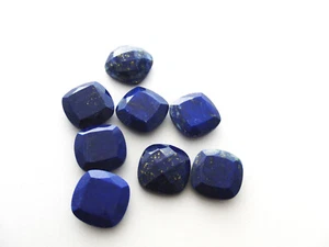 Cushion Faceted Cut Natural Blue Lapis Lazuli 6x6mm To 12x12mm Loose Gemstone - Imagen 1 de 5