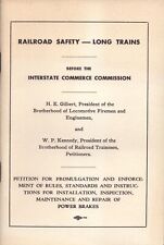 1955 Interstate Commerce Commission Railroad Safety Long Trains Brakes Petition