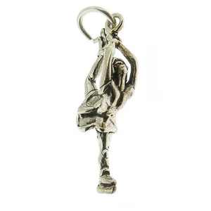 925 Sterling Silver Figure Skater in Routine Charm Made in USA - Picture 1 of 2