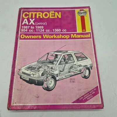Haynes Owners Workshop Manual No. 1470. Citroen AX (Petrol). 1987-89 - Image 1 of 4