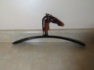 Horse Head Lucite Plastic Clothes Hanger Amber Color Oerre Italy High End Design