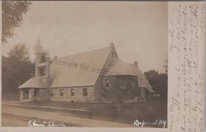 Depósito, NY: 1907 RPPC Christ Church - Postal con foto real de Nueva York de colección - Imagen 1 de 2