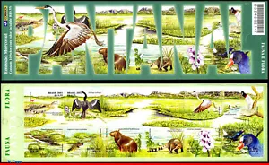 2826 BRASILIEN 2001 PANTANAL, VOGEL, FISCH, MERCOSUL, FAUNA, MI# 3197-06, BOOKLET MNH - Bild 1 von 3