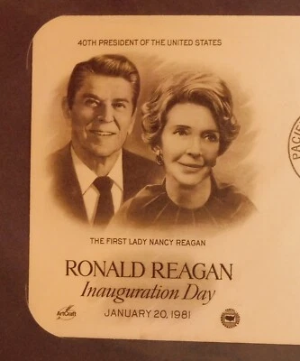 Framed First Day Cover, President Ronald W. Reagan, Inauguration day 1981 - Image 1 of 4
