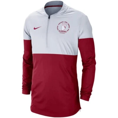 Nike Hombres Alabama Fútbol Rivalidad Media Cremallera Pullover Chaqueta Grande L Roll Tide Foto 1 de 4