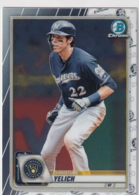 2020 BOWMAN CHROME CHRISTIAN YELICH MILWAUKEE BREWERS BASEBALL S4989 - Image 1 of 2