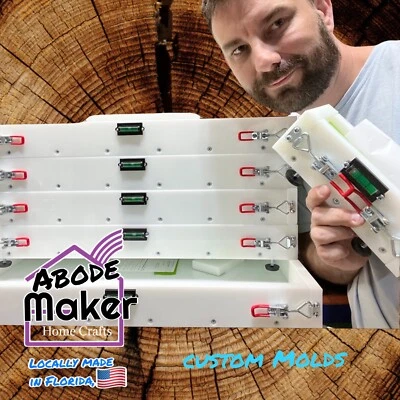 Tamaños personalizados - Moldes epoxi de resina - Formas, formas de resina epoxi reutilizables HDPE - epoxi Foto 1 de 4