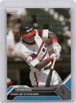 🟦 TIM ANDERSON 1,000th Career Hit BLUE 14/49 White Sox 2023 Topps Now #808 🔥 - Image 1 of 2