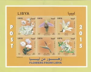 stamps LIBYA 2015 LIBYA FLOWERS MNH SHEET #86 - Picture 1 of 2