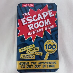 The ESCAPE ROOM Mystery Game FUN Cryptograms Conundrums Rebus Logic In Tin Box - Picture 1 of 5