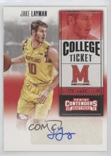 2016-17 Panini Contenders Draft Picks College Ticket Jake Layman Rookie Auto RC