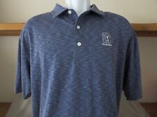 New Dunning Golf TPC Scottsdale Polo Shirt Arizona Blue Striped 2XL