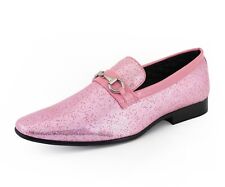 Amali Metallic Glitter Tuxedo Shoes Mens Designer Formal Fashion Slip On Loafers