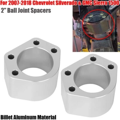2” Ball Joint Spacers Rebuild Kit For 07-18 Chevrolet Silverado GMC Sierra 1500 - Image 1 of 4