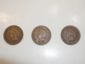 1899  1900  1901  Indian Head Pennies, NICE GRADE COINS (8+ items ship for free) - Picture 1 of 2