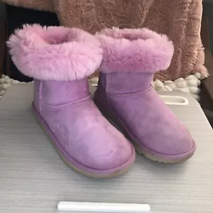 UGG Kids Classic ll Shadow Genuine wool Girl lilac short Boots 1017703K Sz 3 - Picture 1 of 21