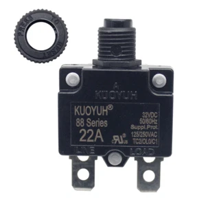 KUOYUH Circuit Breaker 88 Series 22A 125/250VAC 32VDC-50VDC 50/60Hz (1Pcs) - Picture 1 of 1