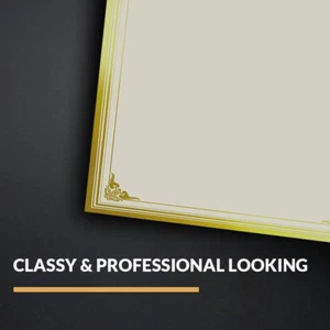50 Sheets Certificate Papers - Blank Gold Foil Border, Letter Size 8.5x11 for... - Picture 1 of 12