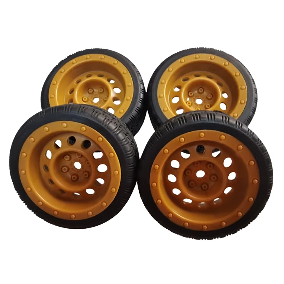 Tires OD 2.50"12mm Hex Plastic Wheel Rims for 1/10 RC On-Road Touring Car(Brown) - Image 1 of 1