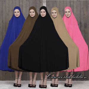 Women Arab Full Cover  Robe Dress Islamic Muslim Prayer Burqa Abaya Kaftan
