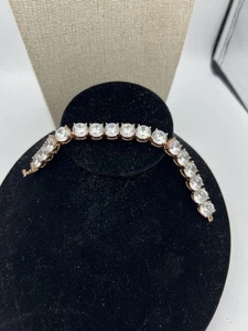 Brighton Gold Tone Rhinestone Tennis Bracelet - Picture 1 of 6