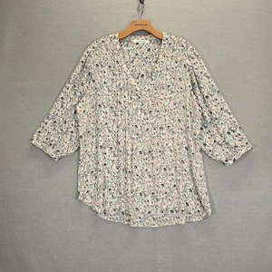 Rose & Olive Women’s Colorful Smocked Tunic Boho Peasant Festival Floral Size 1X - Picture 1 of 12