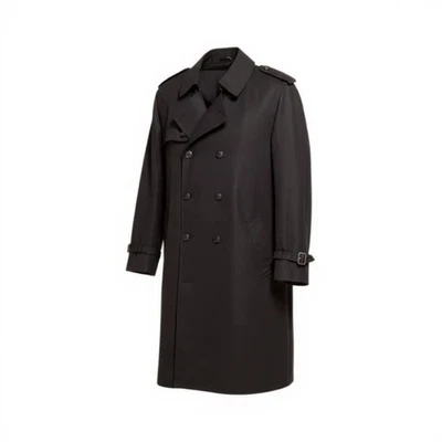 Gabardina forrada vintage Oleg Cassini para hombre 52R azul marino negro forro extraíble Foto 1 de 4