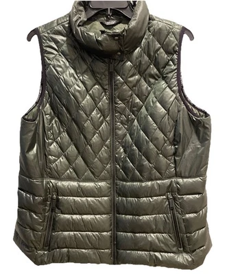 Chaleco Calvin Klein Performance Duck Down Puffer Mujer 2XL Verde Bolsillos con Cremallera Foto 1 de 4