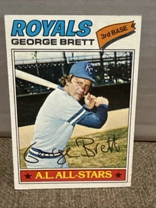 Tarjeta de béisbol George Brett 1977 Topps # 580 ex-nm Kc Royals - Imagen 1 de 20