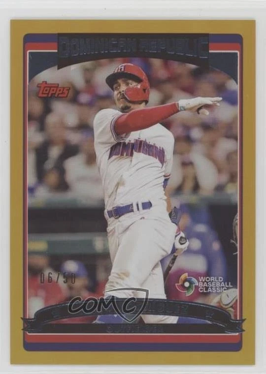 2023 World Baseball Classic 2006 Topps Gold Rainbow Foil /50 Julio Rodriguez - Image 1 of 2