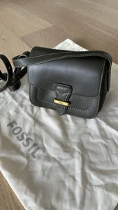Fossil Leather Dark Green Crossbody Bag - Picture 1 of 2