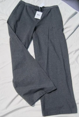 Lafayette 148 NY Gray Webster Wide Leg  Sz XL Pull On Cotton Knit Pants NWT - Image 1 of 4