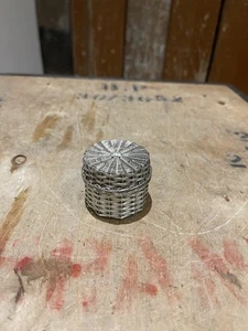 Vintage Silver Hallmarked 925 Trinket Basket Pot Made In Italy - Picture 1 of 16