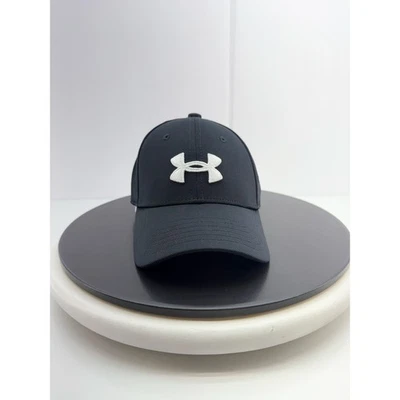 Under Armour Youth Blitzing Black Flex Fitted Hat Size YSM/YMD Kids Baseball Cap - Image 1 of 4