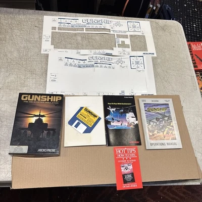 Gunship The Helicopter Simulation  Commodore Amiga Micro Prose Complete - Image 1 of 4