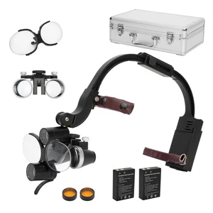 3.5X Dental Surgical Headband Binocular Loupes with 5W LED Head Light 2 Leds US - Picture 1 of 3