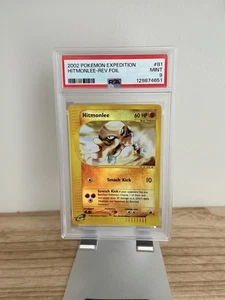 2002 POKEMON HITMONLEE REVERSE REV HOLO FOIL #81 EXPEDITION PSA 9 NEW CERT - Picture 1 of 2