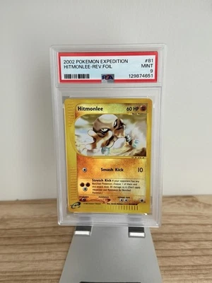2002 POKEMON HITMONLEE REVERSE REV HOLO FOIL #81 EXPEDITION PSA 9 NEW CERT - Image 1 of 2