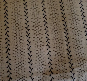 Vntg Sewing Fabric Moda Carmel Black Pattern Stripe 1.5yx36" Cotton Selvage Trim - Picture 1 of 6