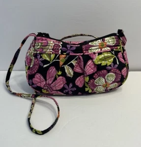 Vera Bradley Pirouette Pink Crossbody Bag Adjustable Strap Small Floral Purse - Picture 1 of 7