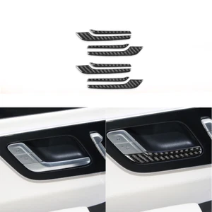 Moldura interior de manija de puerta de fibra de carbono real para Benz Clase C 2022-2023 - Imagen 1 de 9