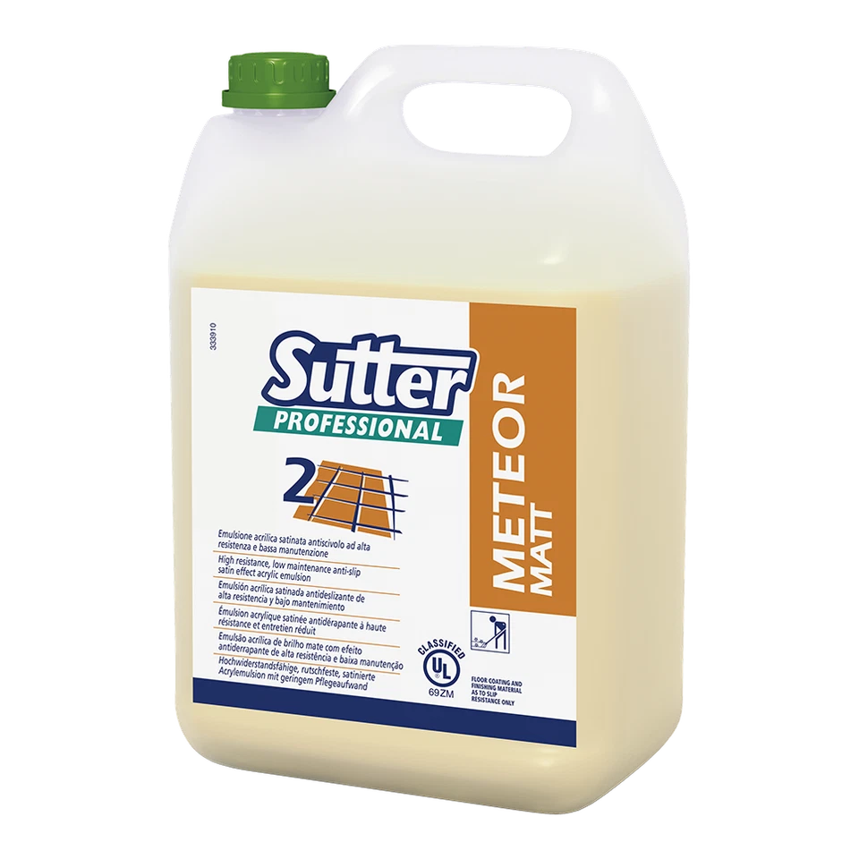 SUTTER PROFESSIONAL METEOR MATT Emulsione acrilica satinata antiscivolo ad alta resistenza 5 Kg.